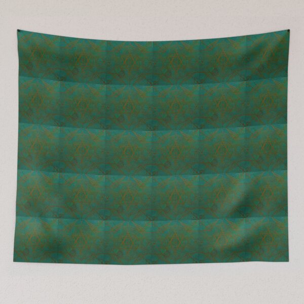 Item preview, RENEWAL BIRTH MANDALA ~ SACRED GEOMETRY FOR THE SOUL~ AQUA, GOLD designed and sold by Ann Chatfield.
