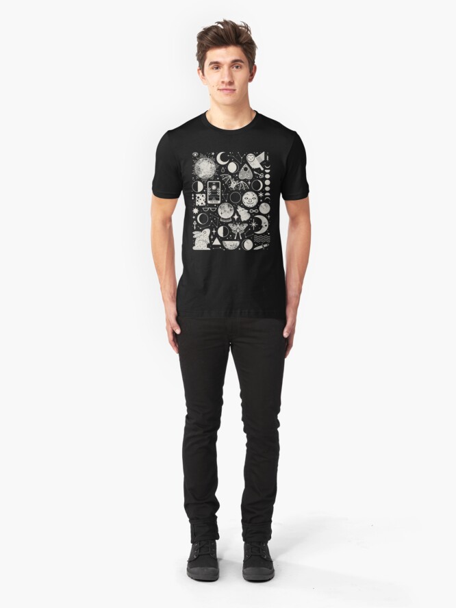 Alternate view of Lunar Pattern: Eclipse Slim Fit T-Shirt