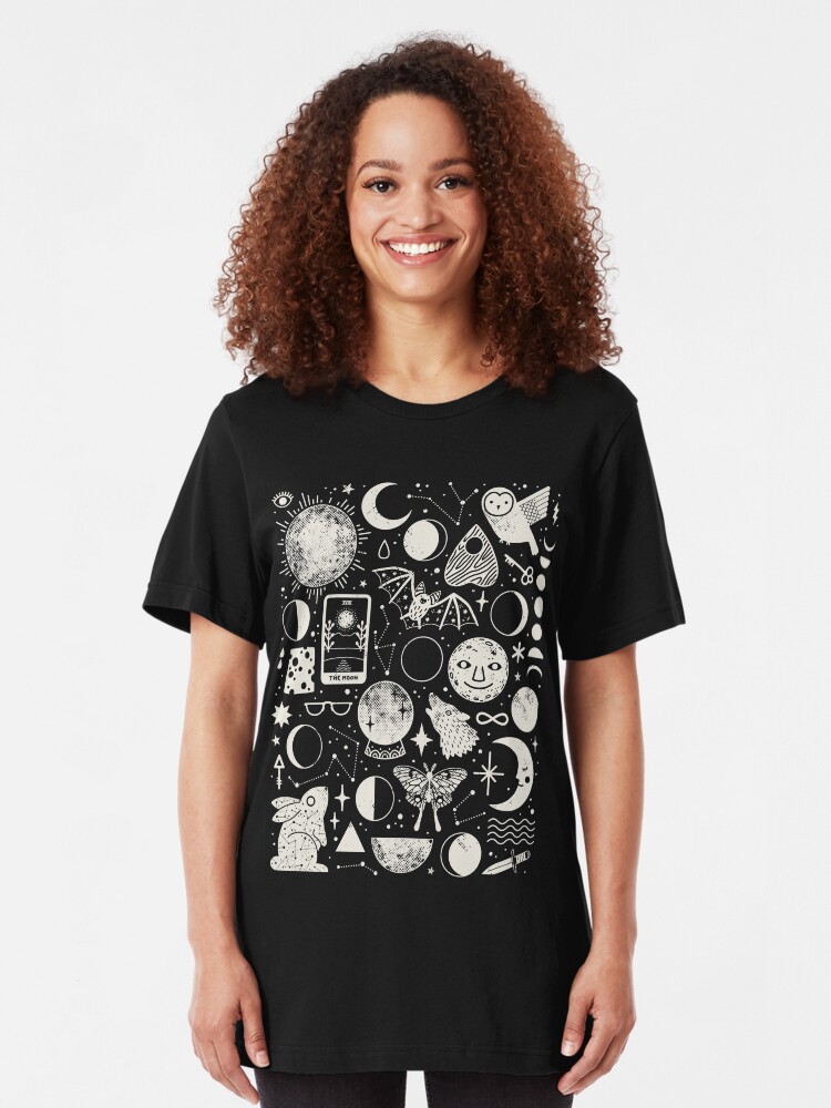 Alternate view of Lunar Pattern: Eclipse Slim Fit T-Shirt