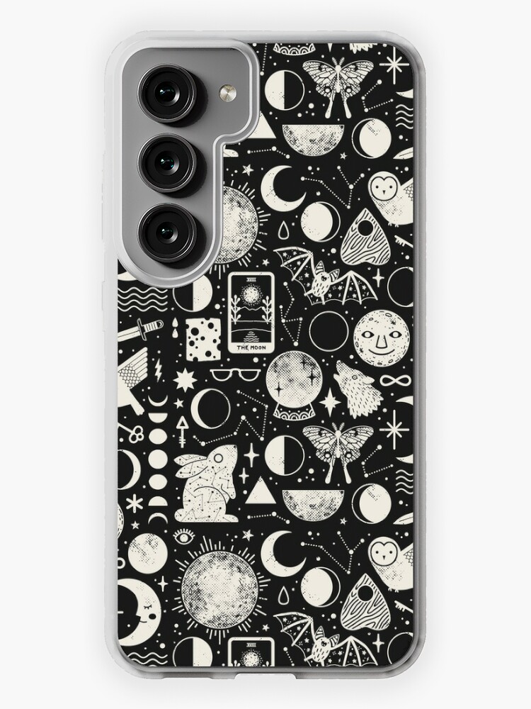 Thumbnail 1 of 4, Samsung Galaxy Phone Case, Lunar Pattern: Eclipse designed and sold by Camille Chew.