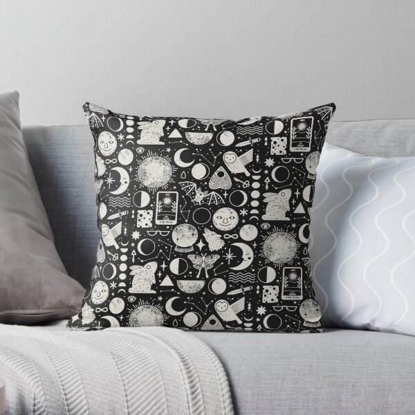 Lunar Pattern: Eclipse Throw Pillow