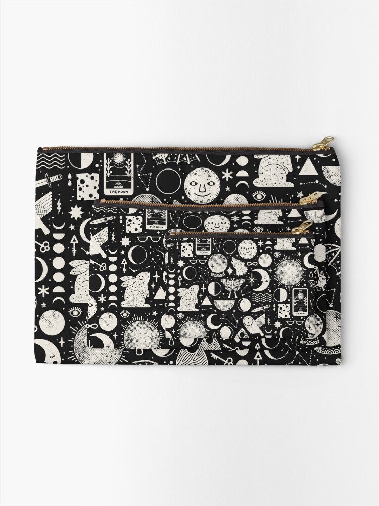 Alternate view of Lunar Pattern: Eclipse Zipper Pouch