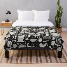 Lunar Pattern: Eclipse Throw Blanket