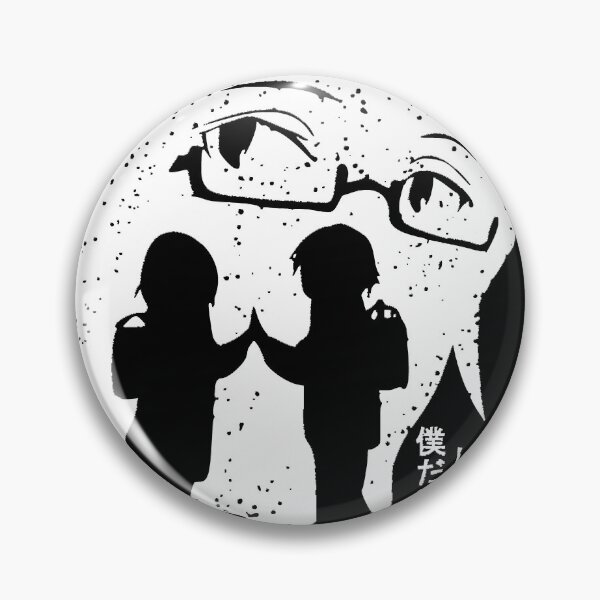 Item preview, Erased anime satoru fujinuma x kayo hinazuki black and white snowy silhouette with aesthetic japanes designed and sold by JaydienTo.