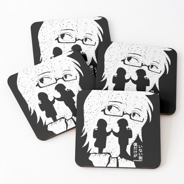 Item preview, Erased anime satoru fujinuma x kayo hinazuki black and white snowy silhouette with aesthetic japanes designed and sold by JaydienTo.