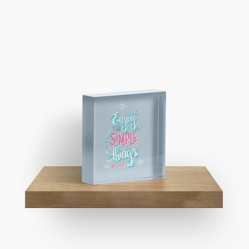 Fun motivational lettering Acrylic Block
