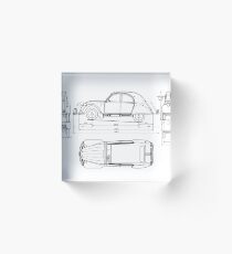 Vintage Citroen DS Blueprint | Cars Acrylic Block
