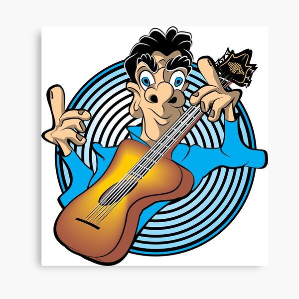 Cartoon Guitar Player Canvas Prints for Sale | Redbubble Cartoon Guitar Player Canvas Prints for Sale | Redbubble