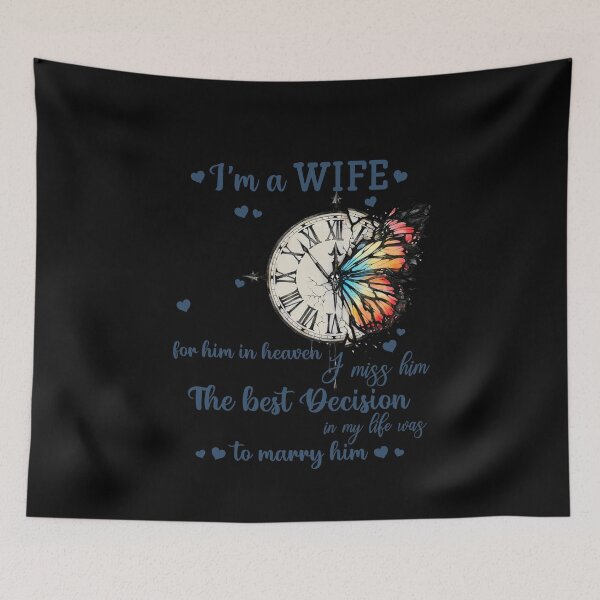 Item preview, I'm Not A Widow I'm A Wife To A Husband With Wings funny love heart memorial vintage designed and sold by beckadamr.