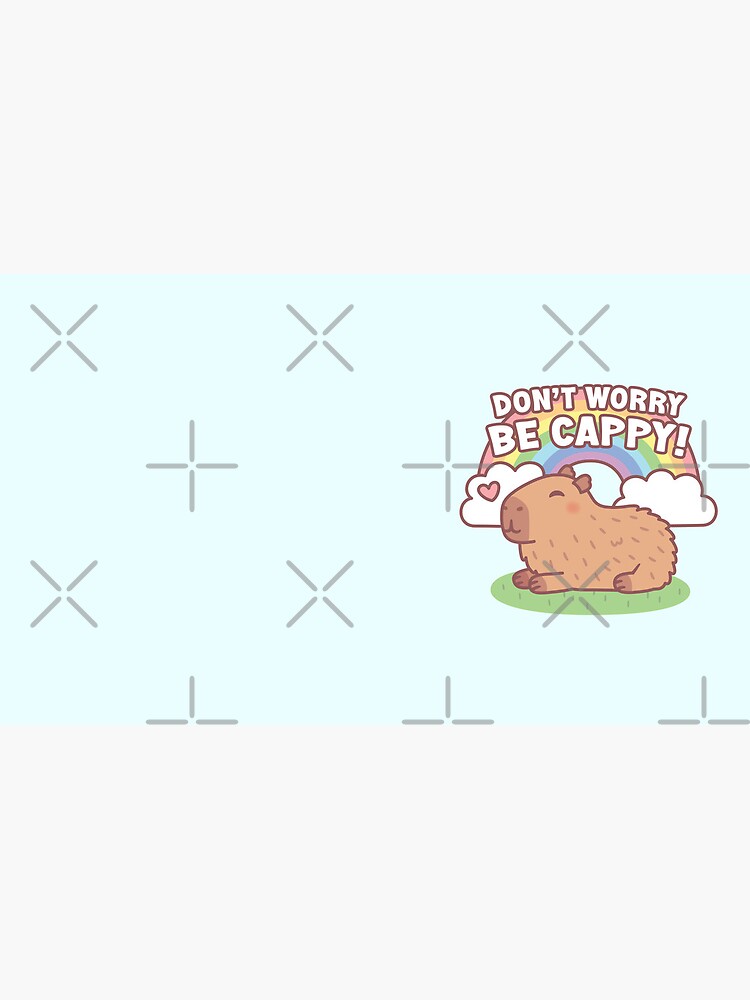 Thumbnail 6 von 6, Kaffeebecher, Niedlicher Capybara und Regenbogen, mach dir keine Sorgen, sei Cappy designt und verkauft von rustydoodle.
