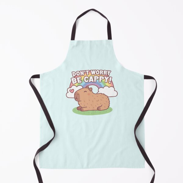 Item preview, Cute Capybara And Rainbow, Don't Worry Be Cappy designed and sold by rustydoodle.