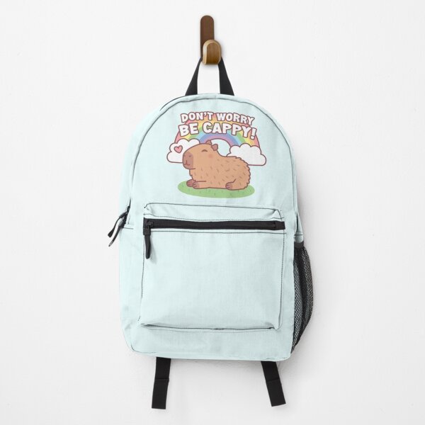 Item preview, Cute Capybara And Rainbow, Don't Worry Be Cappy designed and sold by rustydoodle.