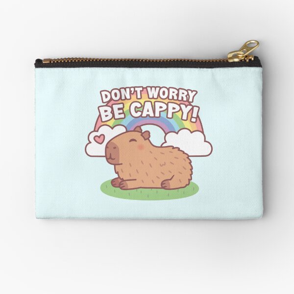 Item preview, Cute Capybara And Rainbow, Don't Worry Be Cappy designed and sold by rustydoodle.