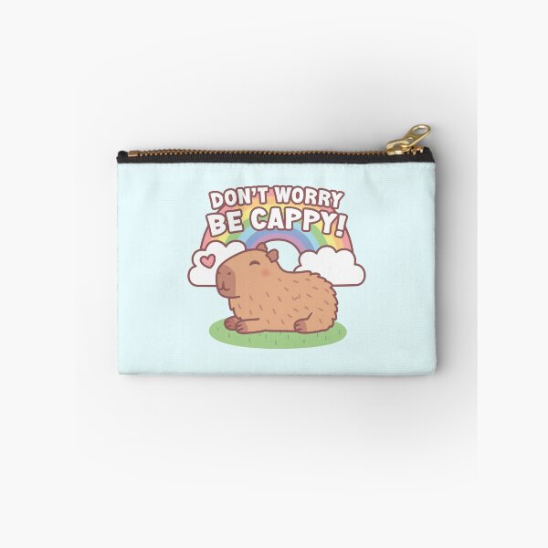 Item preview, Cute Capybara And Rainbow, Don't Worry Be Cappy designed and sold by rustydoodle.
