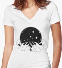 Crystal Ball Women's Fitted V-Neck T-Shirt