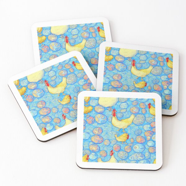Item preview, Chickens Laying Easter Eggs designed and sold by PVTreasures.