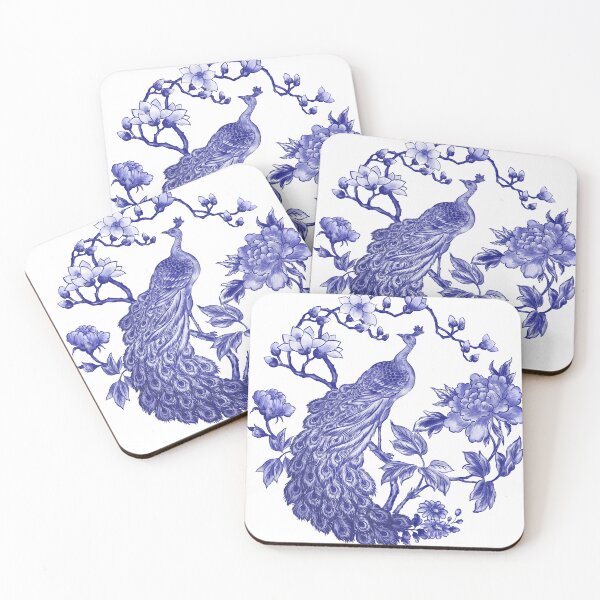 Item preview, Blue peacock and peony designed and sold by letsgow8th.