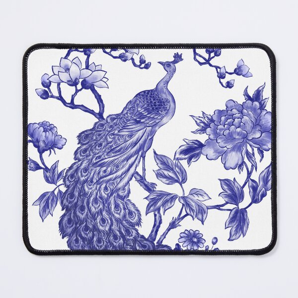 Item preview, Blue peacock and peony designed and sold by letsgow8th.