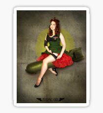 Atomic Girl Bombshell Noseart Sticker