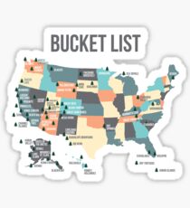 National Parks Bucket List with All 59 National Parks Sticker