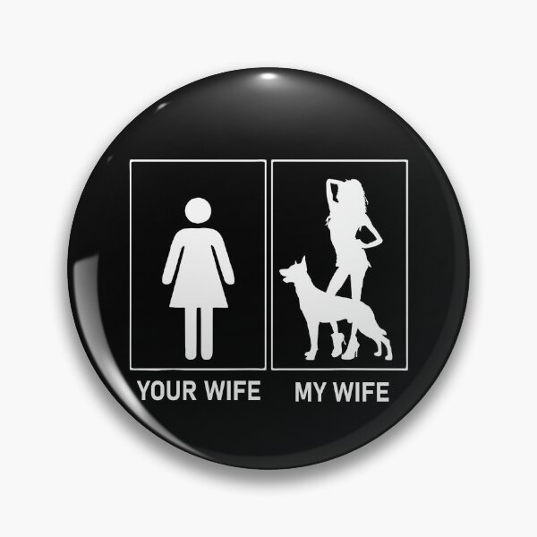 Artikelvorschau, Ihre Frau meine Frau mit belgischem Malinois-Hund entworfen und verkauft von Unique-Tees.