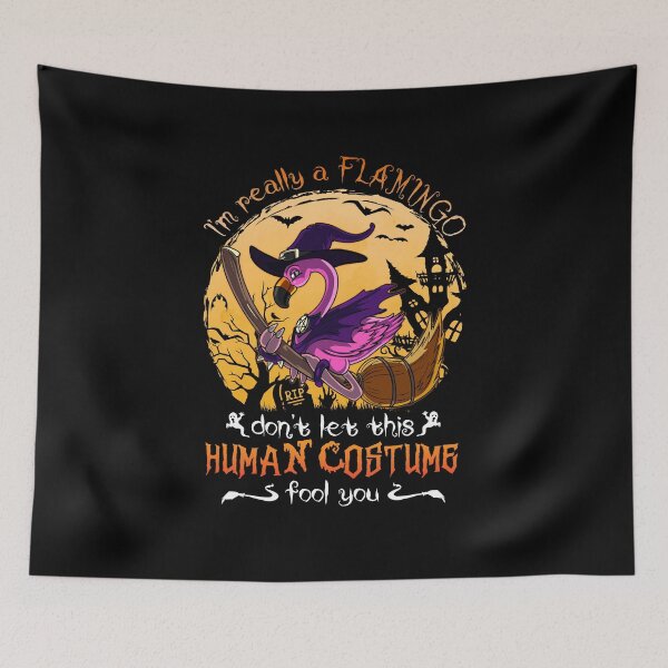Item preview, I'm Really a Flamingo Dont Let This Human Halloween designed and sold by tulinorampyc.