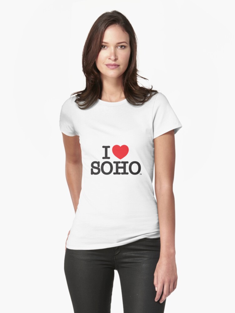 Thumbnail 1 of 3, Fitted T-Shirt, I Love Soho Official Merchandise @ilovesoholondon designed and sold by ilovesoho.