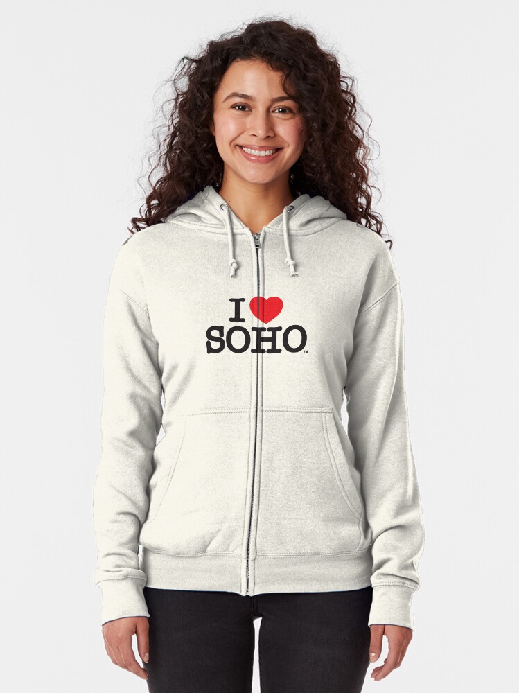 Thumbnail 2 of 5, Zipped Hoodie, I Love Soho Official Merchandise @ilovesoholondon designed and sold by ilovesoho.