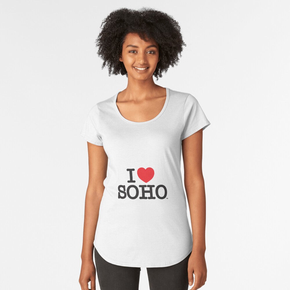 I Love Soho Official Merchandise @ilovesoholondon Premium Scoop T-Shirt