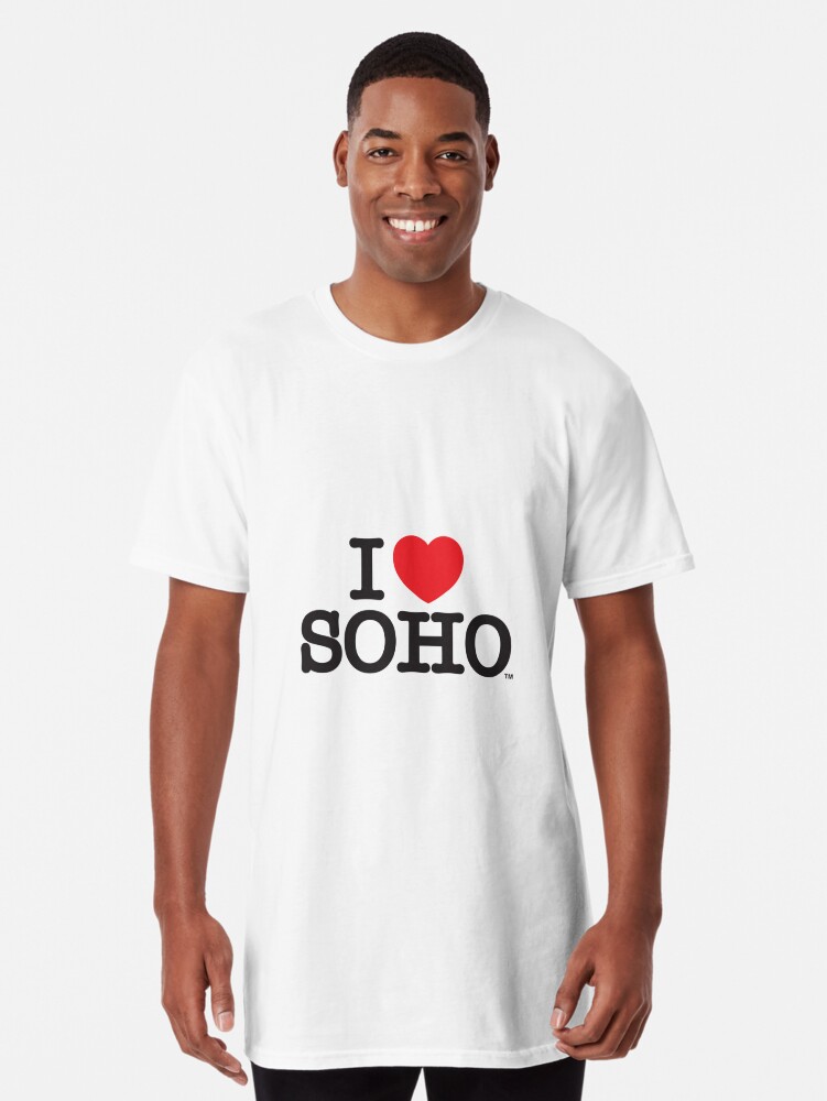 Long T-Shirt, I Love Soho Official Merchandise @ilovesoholondon designed and sold by ilovesoho