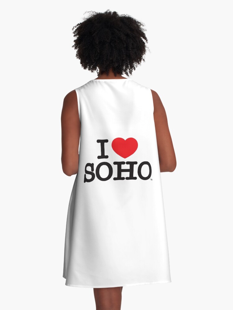 Thumbnail 3 of 4, A-Line Dress, I Love Soho Official Merchandise @ilovesoholondon designed and sold by ilovesoho.