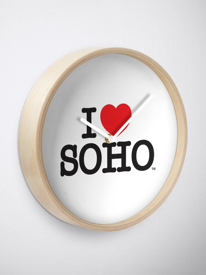 Clock, I Love Soho Official Merchandise @ilovesoholondon designed and sold by ilovesoho