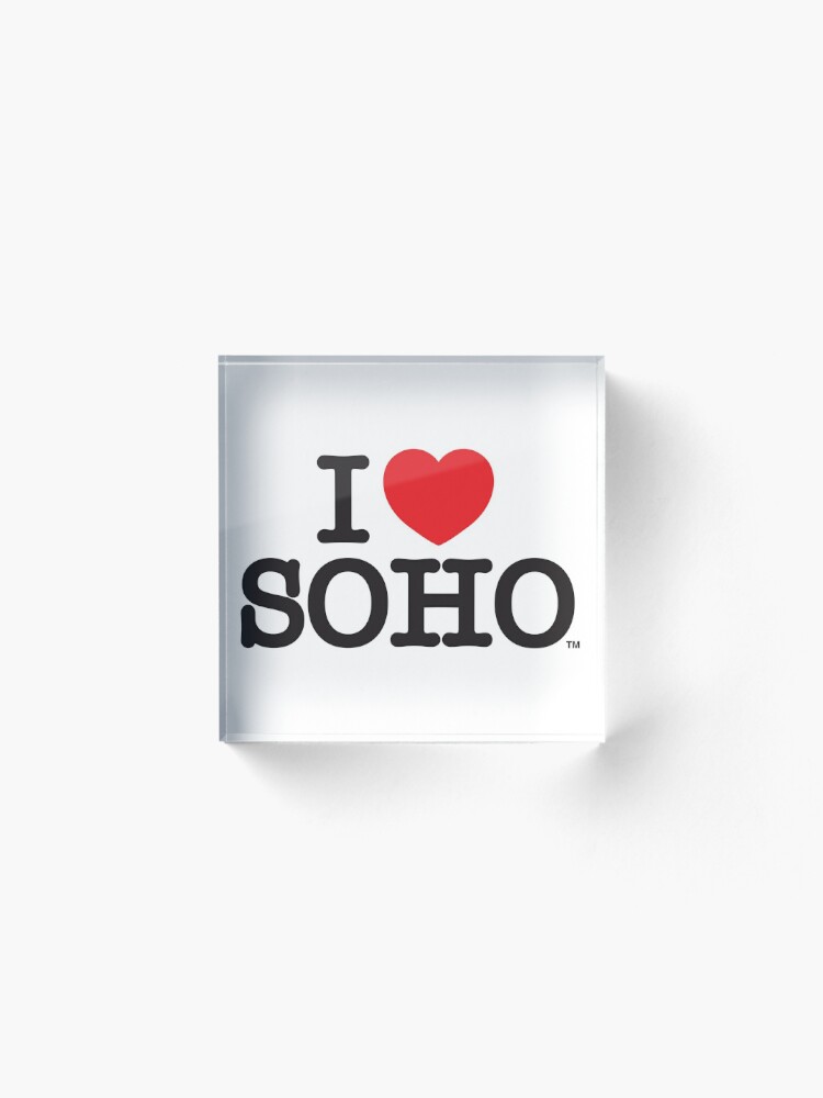Thumbnail 2 of 5, Acrylic Block, I Love Soho Official Merchandise @ilovesoholondon designed and sold by ilovesoho.