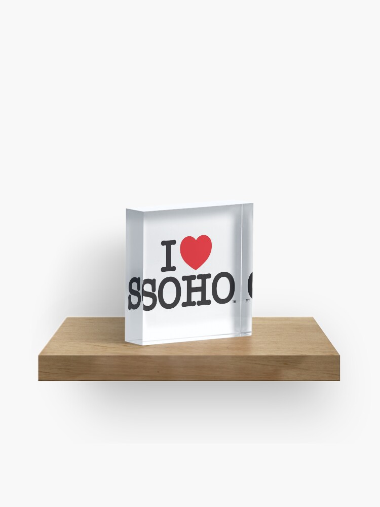 Acrylic Block, I Love Soho Official Merchandise @ilovesoholondon designed and sold by ilovesoho
