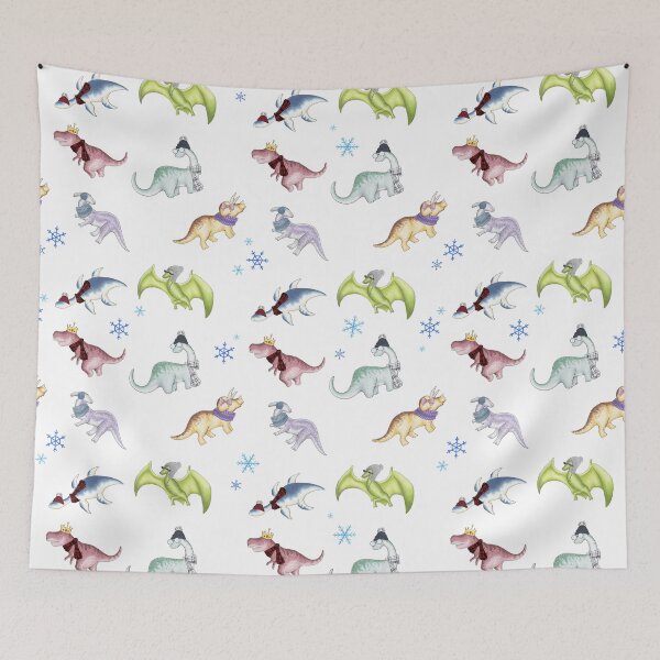 Item preview, Christmas Holiday Winter Wonderland Dinosaurs designed and sold by itssabbyg.