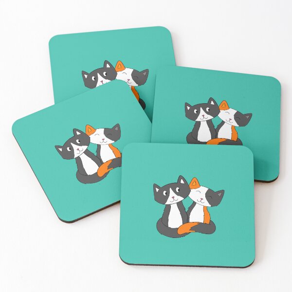 Item preview, Tuxedo and Calico Cat Best Friends designed and sold by heathercashart.