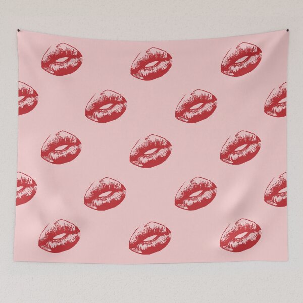 Item preview, Vintage Lips Drawing Pattern designed and sold by semioddfinds.