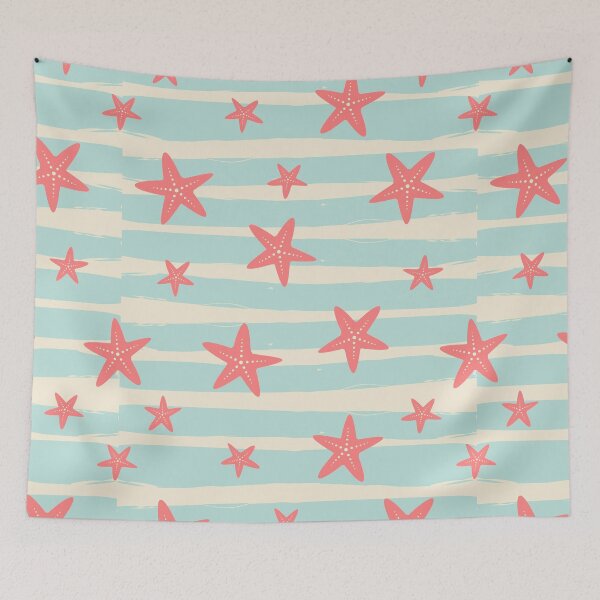 Item preview, Boho Beach Starfish Pattern designed and sold by semioddfinds.