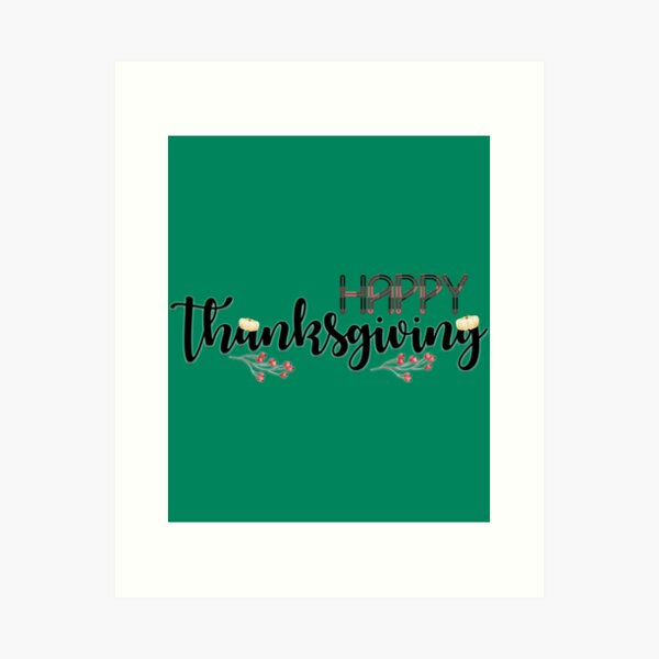 Happy Thanksgiving PNG, Thanksgiving Clipart, Digital Download Thanksgiving File, Instant Download,  Art Print