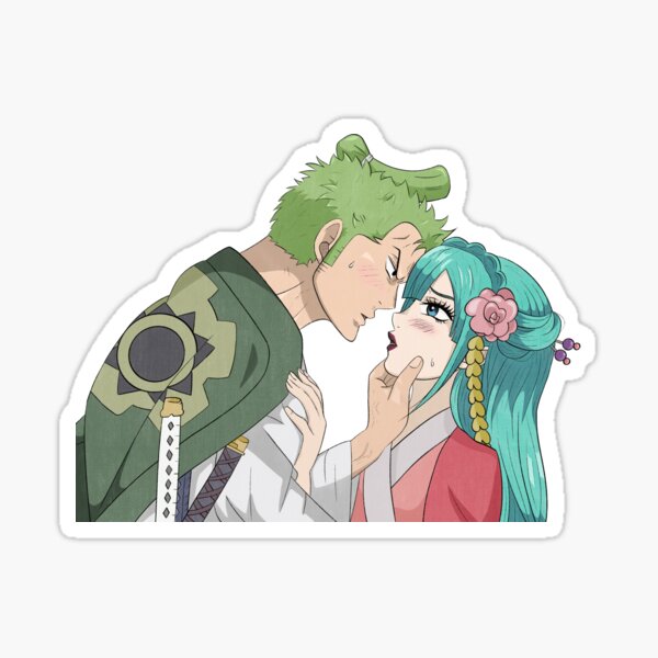 "Zoro x Hiyori" Sticker for Sale by suscookies Redbubble