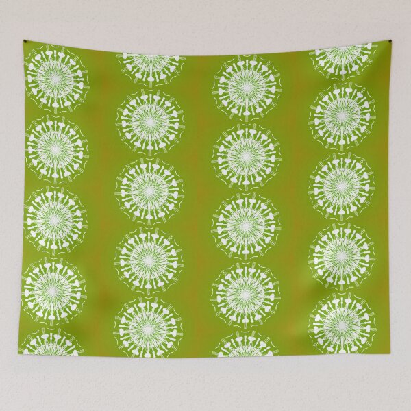 Item preview, Beautiful Summer Mandala Design on Green Background designed and sold by mandalahaze.