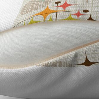 Alternate view of Eames Era Starbursts and Globes 3 (bkgrnd) Throw Pillow
