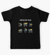 Construction Site Trucks with Names Kids Tee