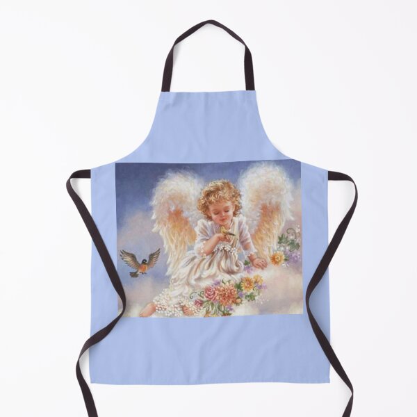 Item preview, Copy of Copy of Young Girl Angel With Fluffy Wings With Birds and Flowers designed and sold by Rowena Jones.