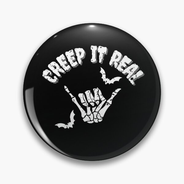 Item preview, Halloween Creep It Real Skelton Hand And Bats Distressed Style designed and sold by NewTorch.