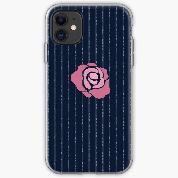 McGregor Mayweather LA Presser - Pink Rose Fuck You Pinstripe iPhone Soft Case