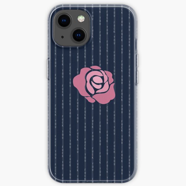 McGregor Mayweather LA Presser - Pink Rose Fuck You Pinstripe iPhone Soft Case