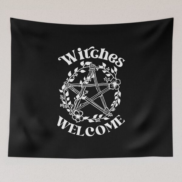 Item preview, Witches Welcome Pentagram Halloween Theme designed and sold by chris-ellis-art.