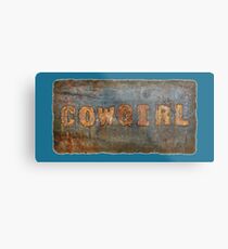Cowgirl Southwest Western Metal Print