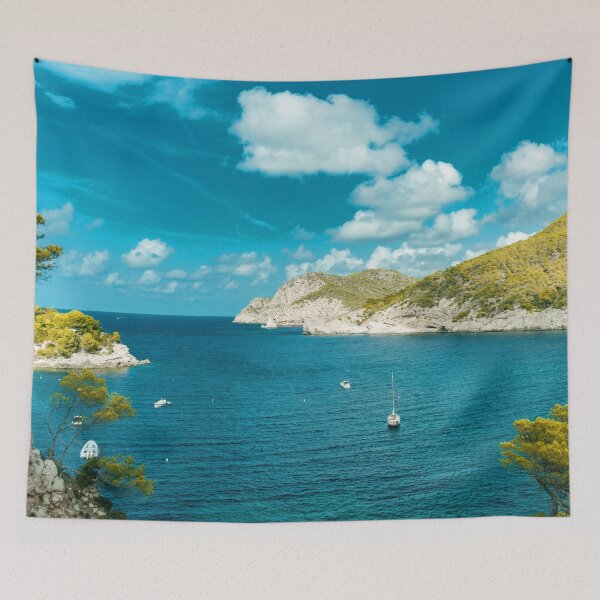 Item preview, MARITIME #29 - Beautiful Blue Cove Surrounded by Lush Green Hills designed and sold by DEL-Productions.